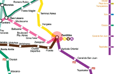 Pantitlan station map