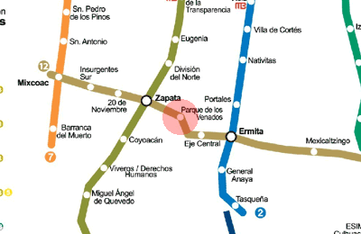 Parque de los Venados station map