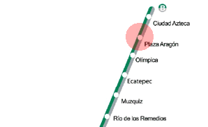 Plaza Aragon station map