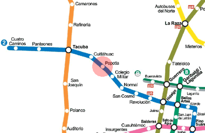 Popotla station map