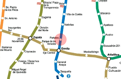 Portales station map