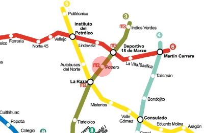 Potrero station map