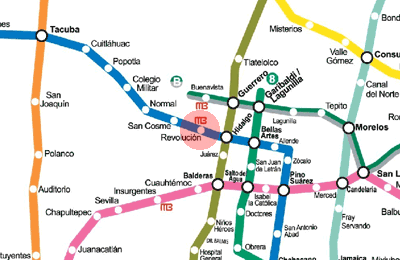 Revolucion station map