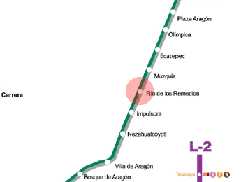 Rio de los Remedios station map