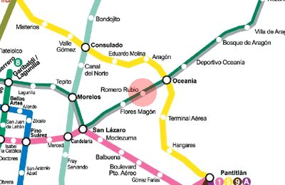 Romero Rubio station map