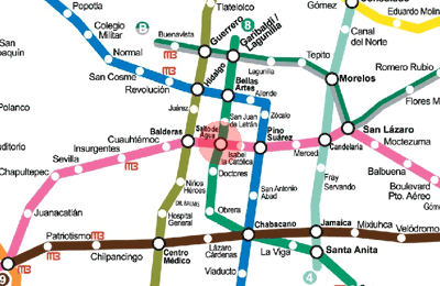 Salto del Agua station map