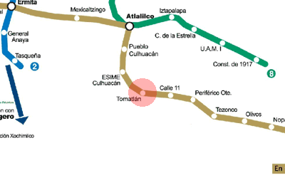 San Andres Tomatlan station map