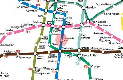 San Antonio Abad station map