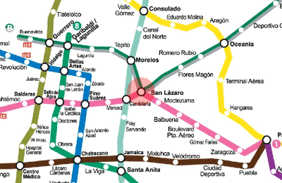 San Lazaro station map