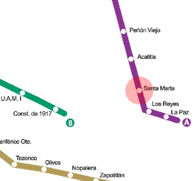 Santa Marta station map