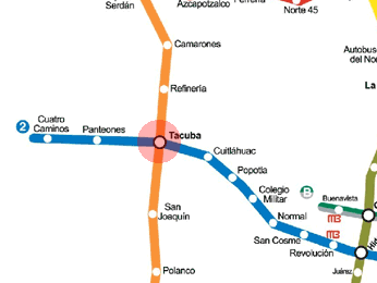 Tacuba station map