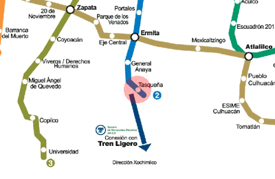 Tasquena station map