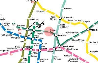 Tepito station map