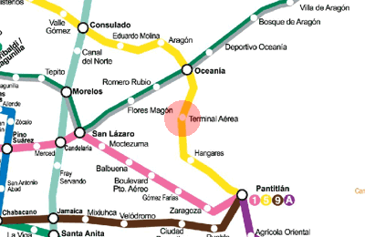Terminal Aerea station map