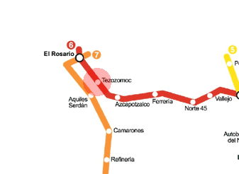 Tezozomoc station map