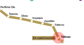 Tlahuac station map