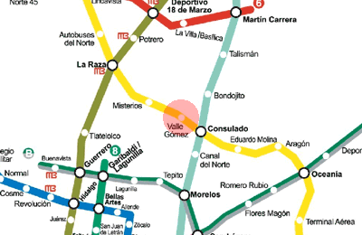 Valle Gomez station map