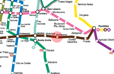Velodromo station map