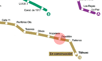 Zapotitlan station map
