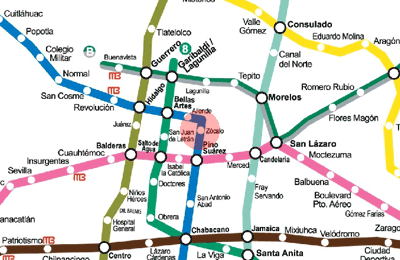 Zocalo station map