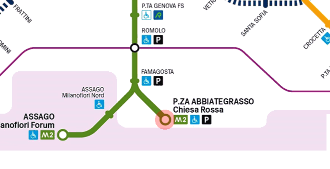 Abbiategrasso station map