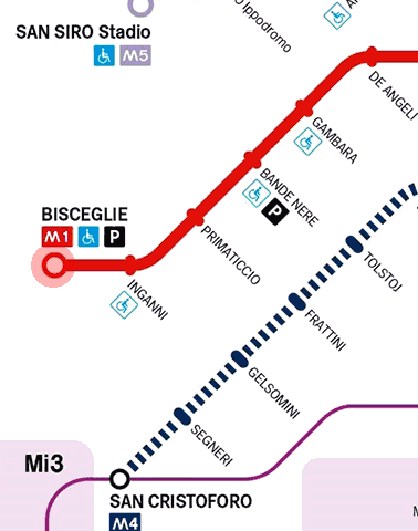 Bisceglie station map