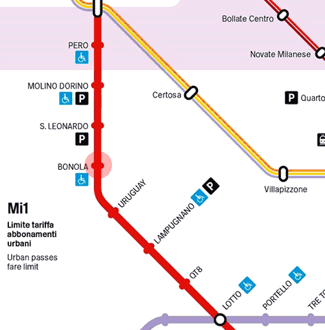 Bonola station map