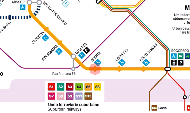 Brenta station map