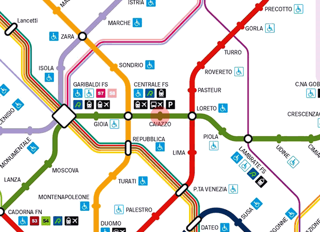 Caiazzo station map