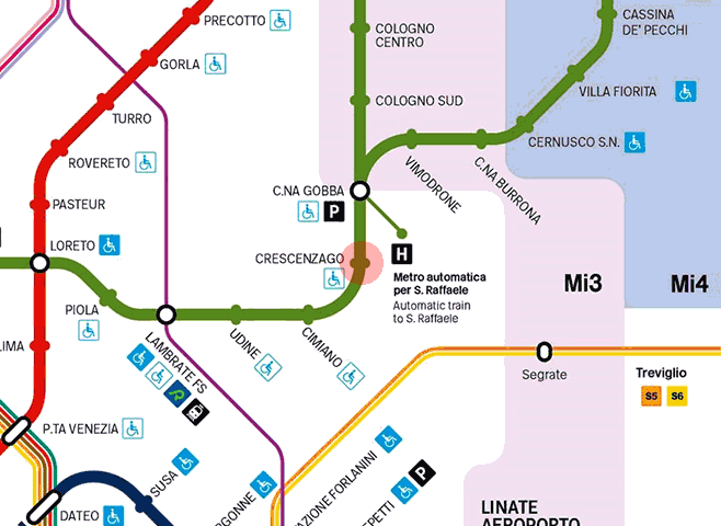Crescenzago station map