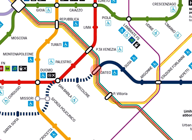 Dateo station map