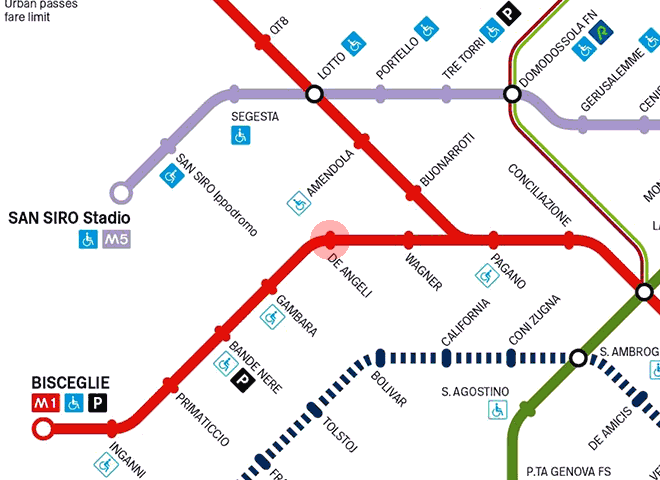 De Angeli station map