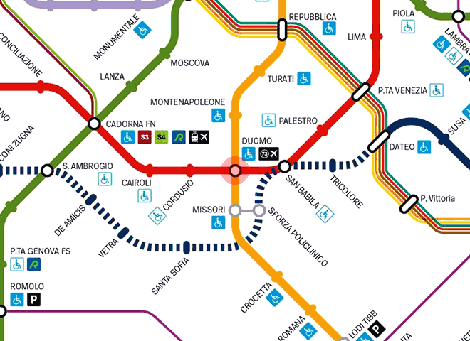 Duomo station map