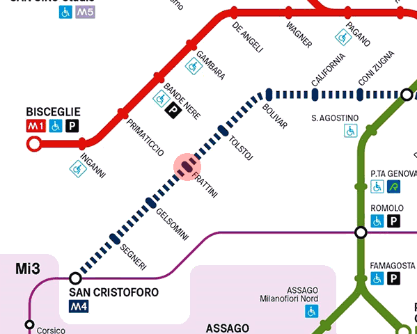 Frattini station map