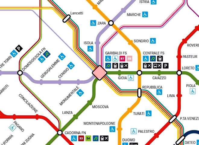 Garibaldi F.S. station map