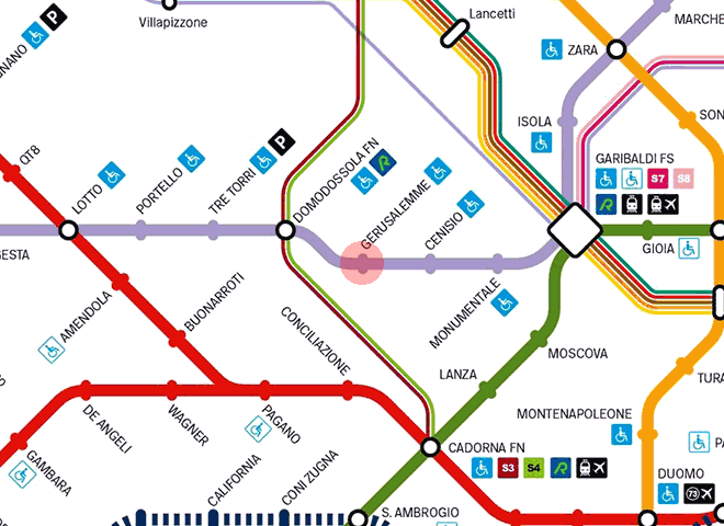 Gerusalemme station map