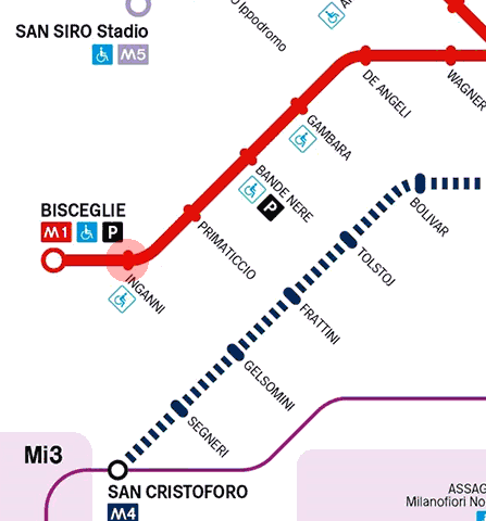 Inganni station map