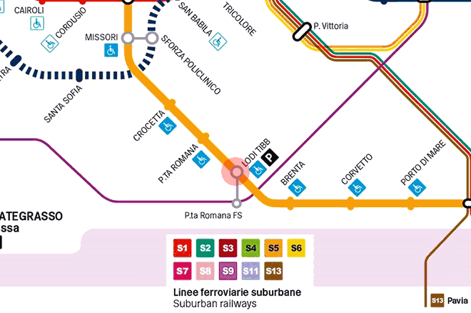 Lodi TIBB F.S. station map