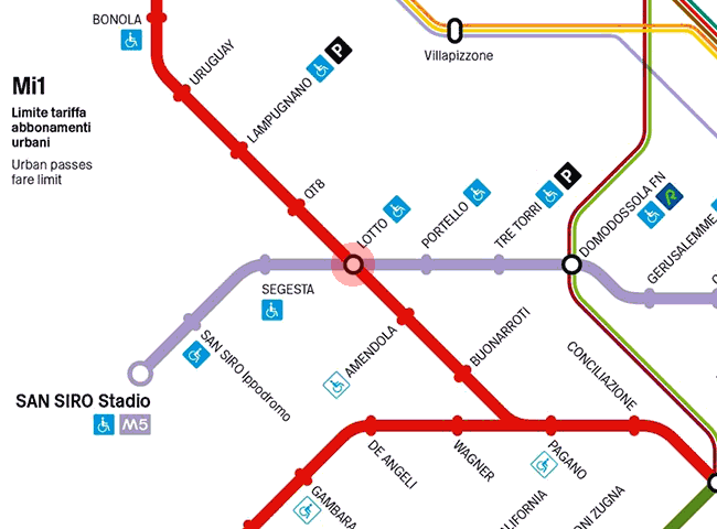 Lotto-Fiera 2 station map