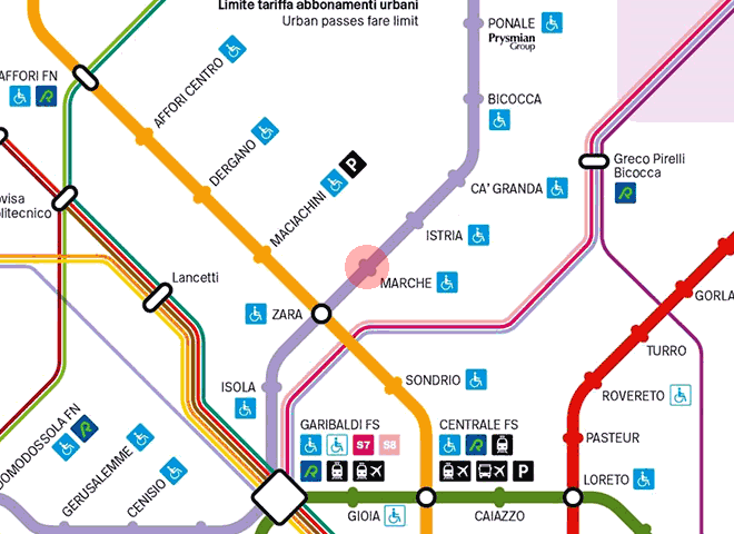Marche station map