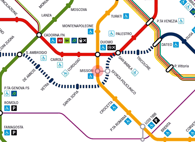 Missori station map