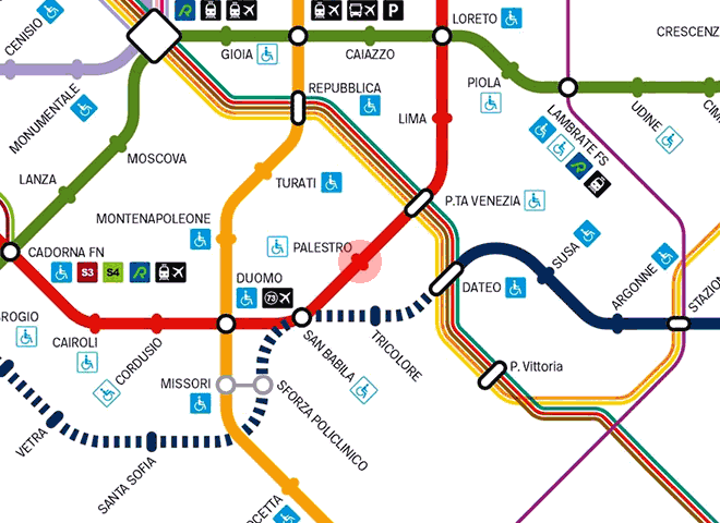 Palestro station map