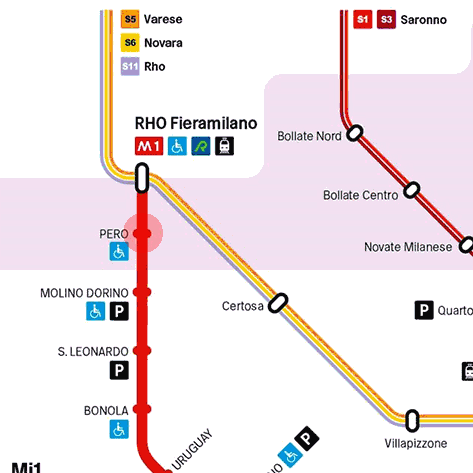 Pero station map