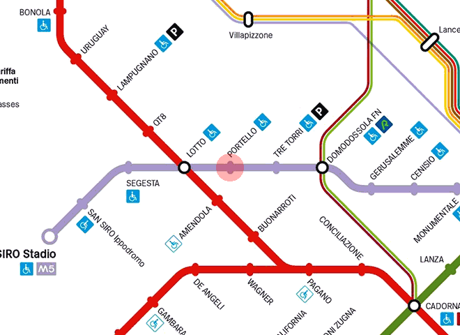 Portello station map