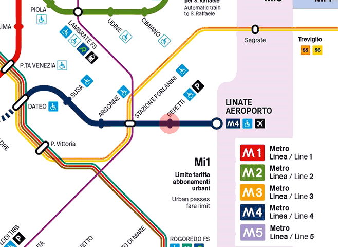 Repetti station map