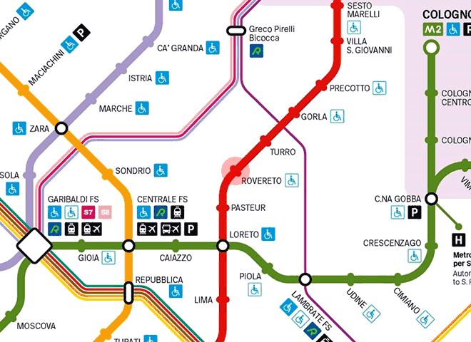 Rovereto station map
