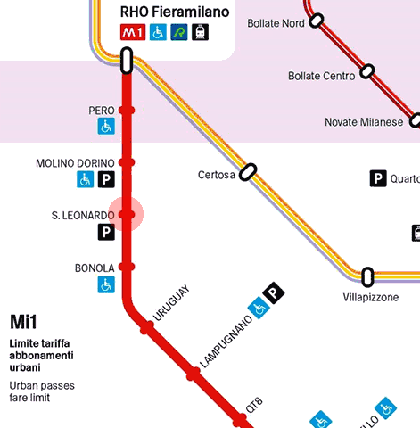 San Leonardo station map