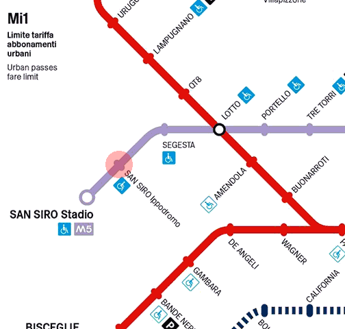 San Siro Ippodromo station map