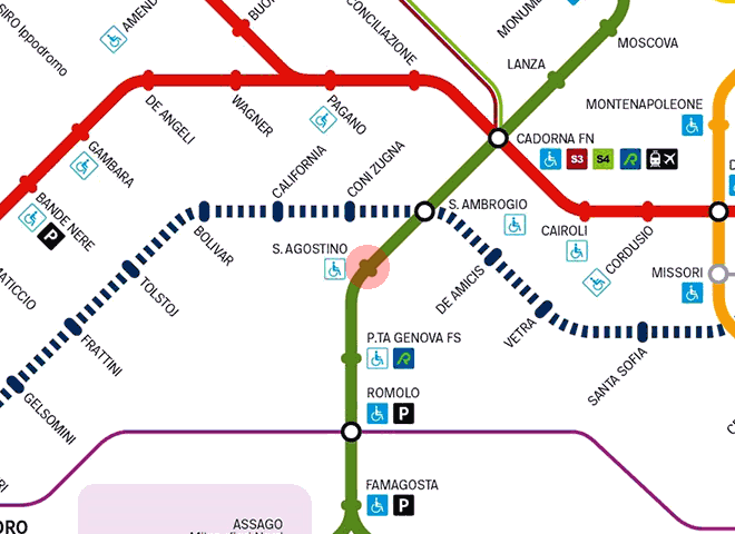 Sant'Agostino station map