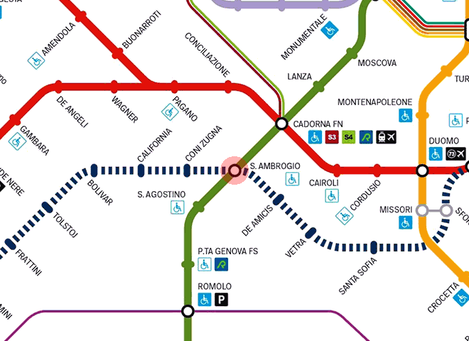 Sant'Ambrogio station map